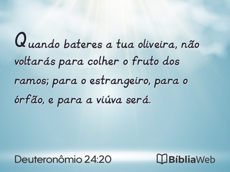 Deuteronômio 24:20 em imagem para compartilhar