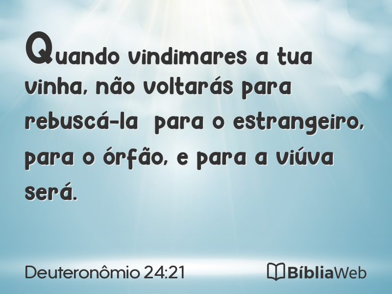 Deuteronômio 24:21 em imagem para compartilhar
