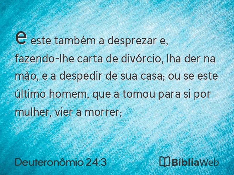 Deuteronômio 24:3 em imagem para compartilhar
