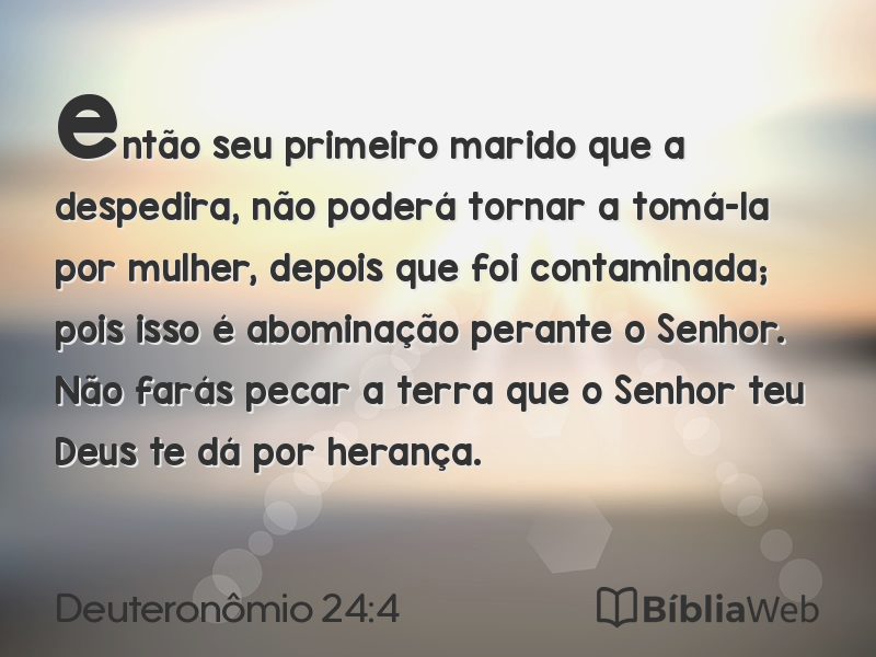 Deuteronômio 24:4 em imagem para compartilhar