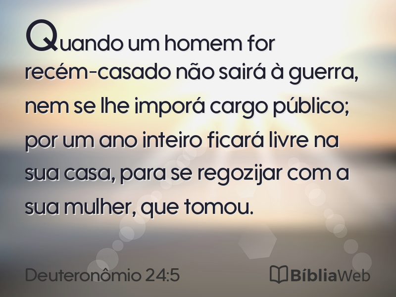 Deuteronômio 24:5 em imagem para compartilhar