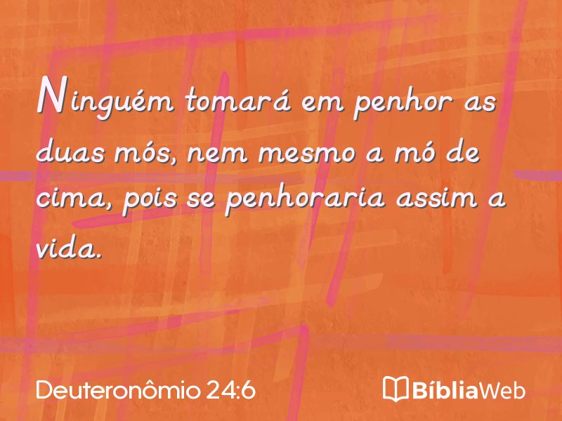Deuteronômio 24:6 em imagem para compartilhar