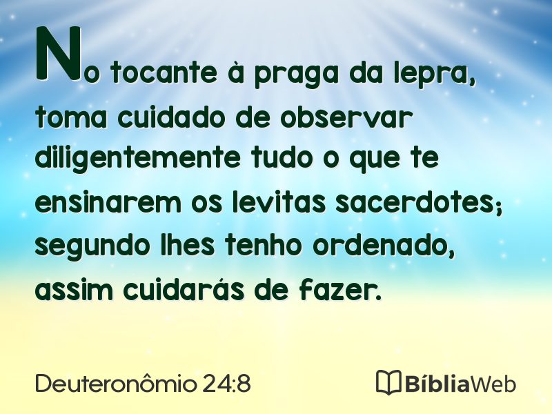 Deuteronômio 24:8 em imagem para compartilhar