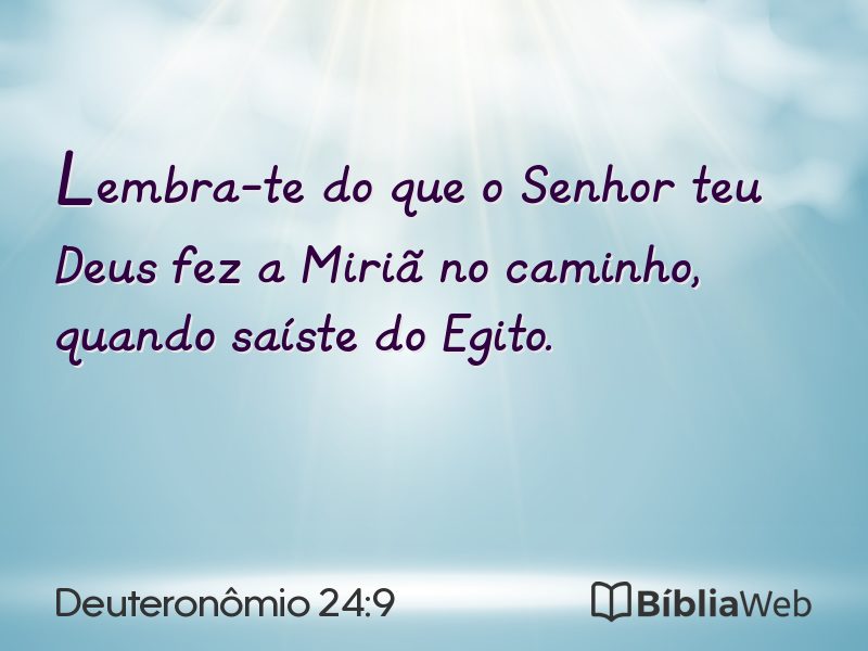 Deuteronômio 24:9 em imagem para compartilhar