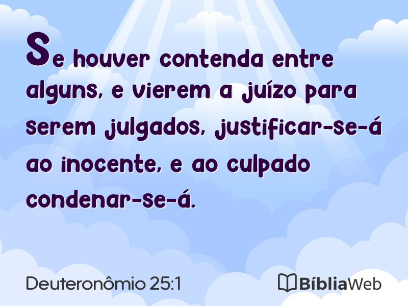Deuteronômio 25:1 em imagem para compartilhar