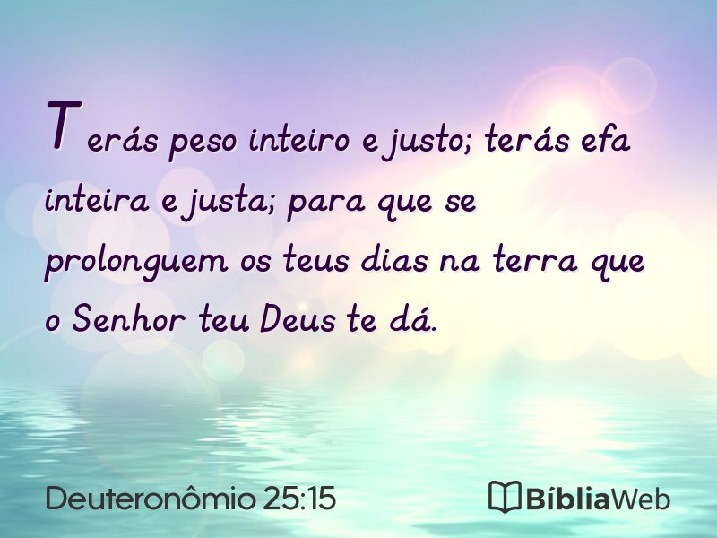 Deuteronômio 25:15 em imagem para compartilhar