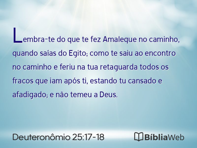 Deuteronômio 25:17-18 em imagem para compartilhar