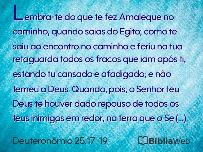Deuteronômio 25:17-19 em imagem para compartilhar