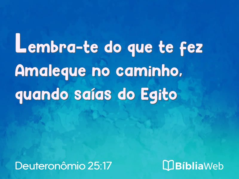 Deuteronômio 25:17 em imagem para compartilhar