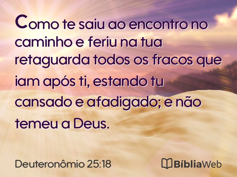 Deuteronômio 25:18 em imagem para compartilhar