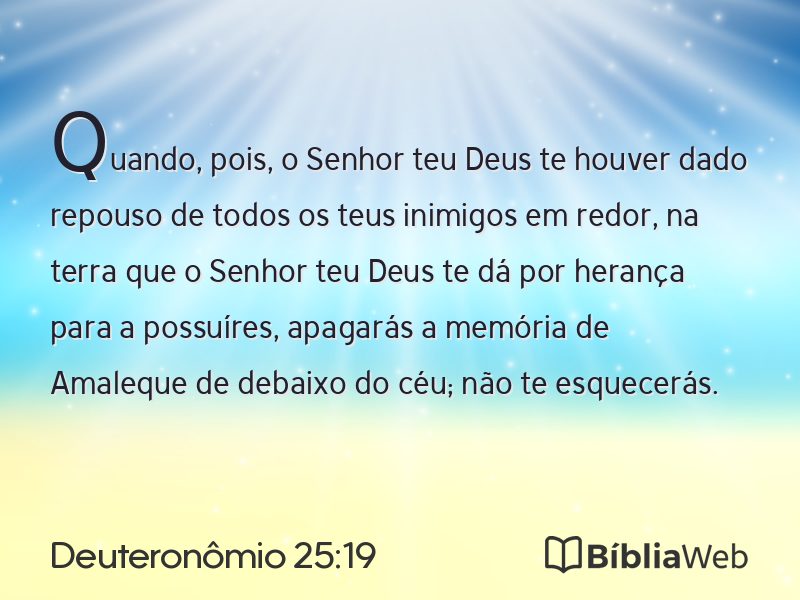 Deuteronômio 25:19 em imagem para compartilhar