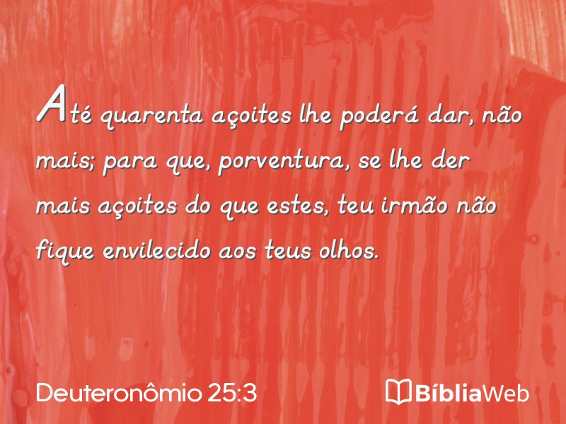 Deuteronômio 25:3 em imagem para compartilhar