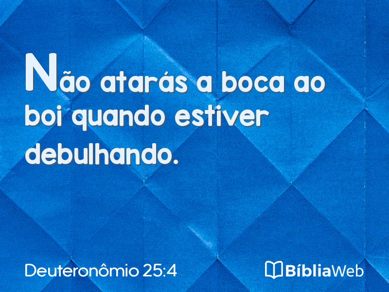 Deuteronômio 25:4 em imagem para compartilhar