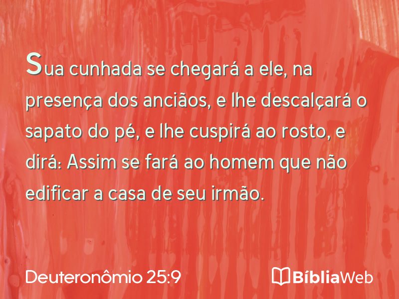 Deuteronômio 25:9 em imagem para compartilhar