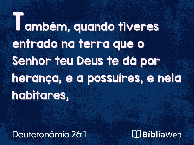Deuteronômio 26:1 em imagem para compartilhar