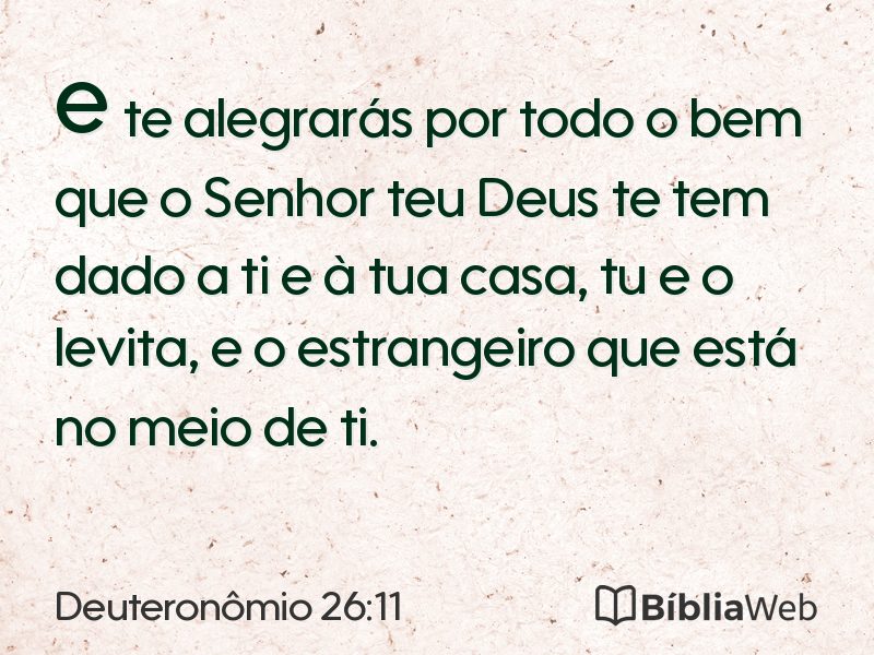 Deuteronômio 26:11 em imagem para compartilhar