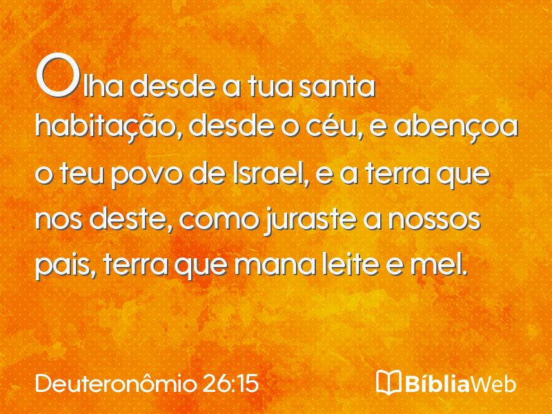 Deuteronômio 26:15 em imagem para compartilhar