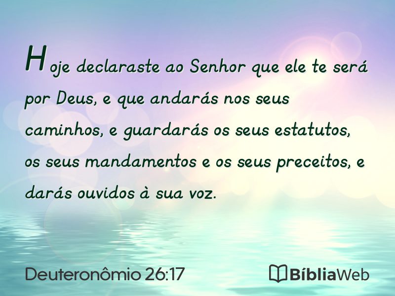 Deuteronômio 26:17 em imagem para compartilhar