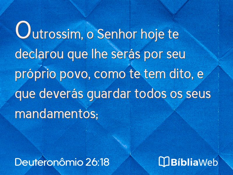 Deuteronômio 26:18 em imagem para compartilhar