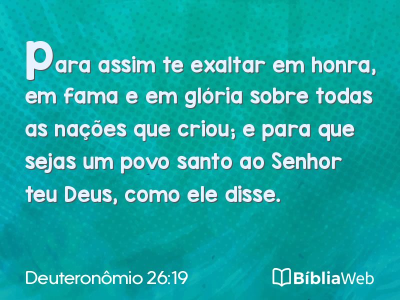 Deuteronômio 26:19 em imagem para compartilhar