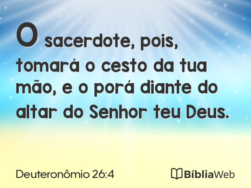 Deuteronômio 26:4 em imagem para compartilhar