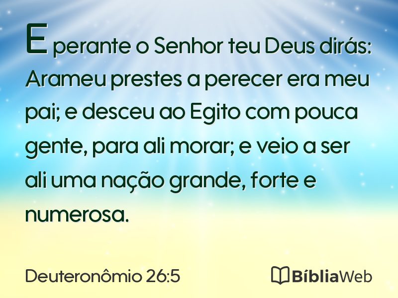 Deuteronômio 26:5 em imagem para compartilhar