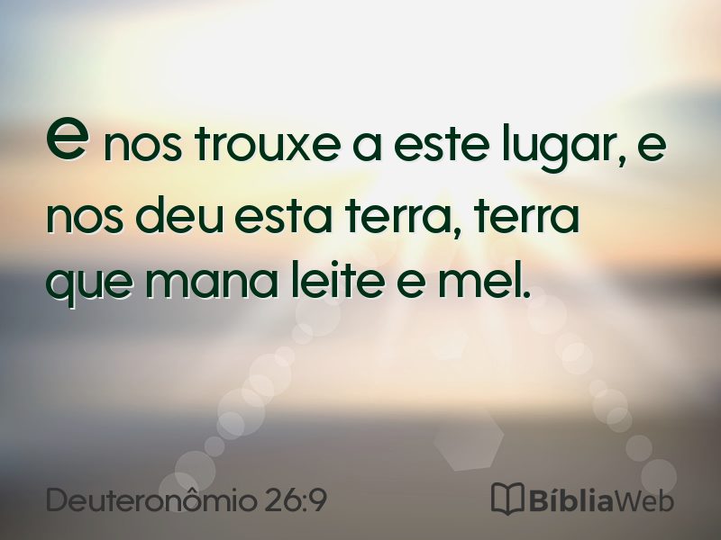 Deuteronômio 26:9 em imagem para compartilhar