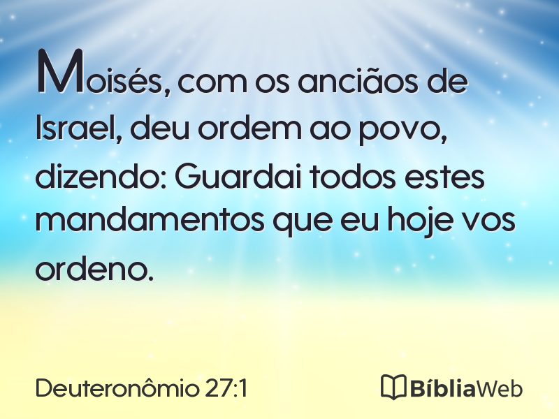 Deuteronômio 27:1 em imagem para compartilhar