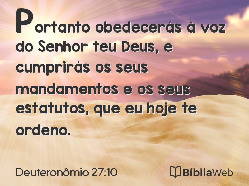 Deuteronômio 27:10 em imagem para compartilhar