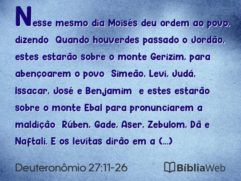 Deuteronômio 27:11-26 em imagem para compartilhar