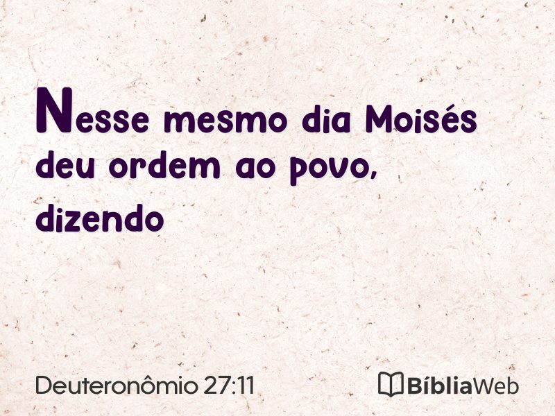 Deuteronômio 27:11 em imagem para compartilhar