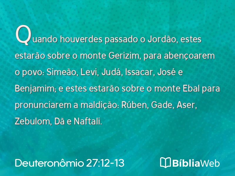 Deuteronômio 27:12-13 em imagem para compartilhar