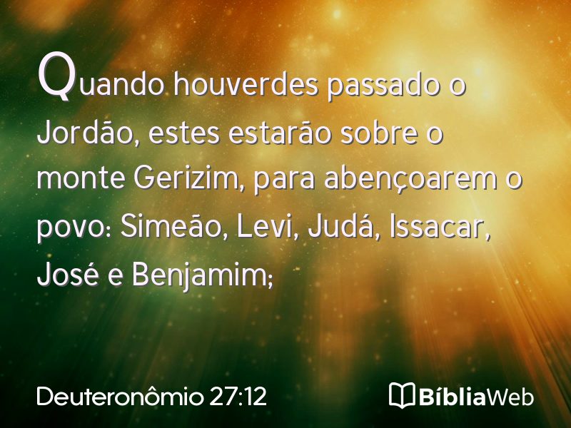 Deuteronômio 27:12 em imagem para compartilhar