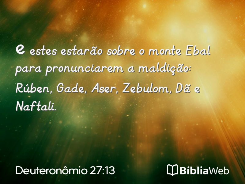 Deuteronômio 27:13 em imagem para compartilhar