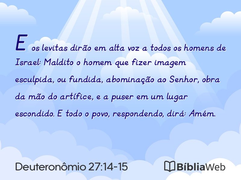 Deuteronômio 27:14-15 em imagem para compartilhar