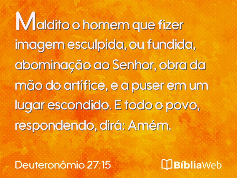 Deuteronômio 27:15 em imagem para compartilhar