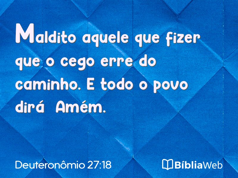 Deuteronômio 27:18 em imagem para compartilhar