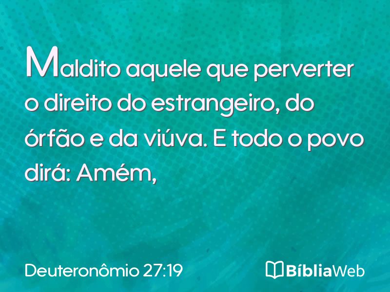 Deuteronômio 27:19 em imagem para compartilhar