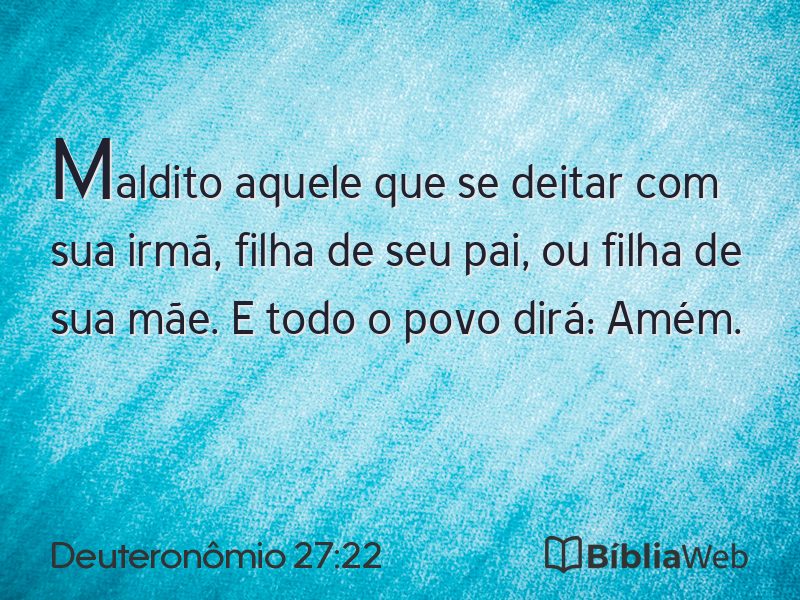 Deuteronômio 27:22 em imagem para compartilhar