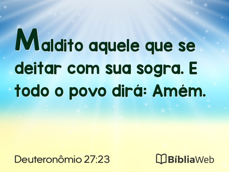 Deuteronômio 27:23 em imagem para compartilhar