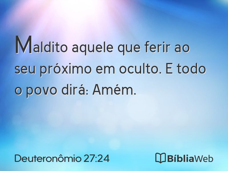 Deuteronômio 27:24 em imagem para compartilhar