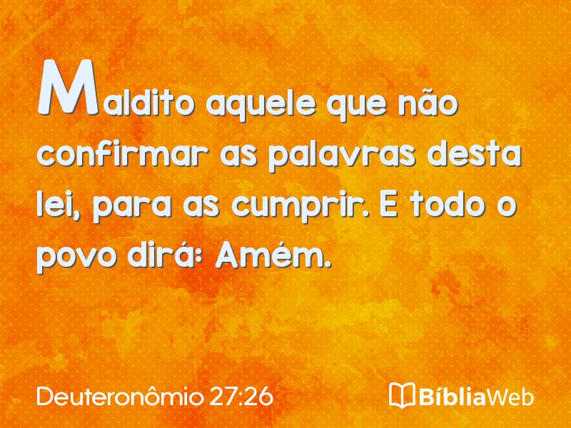 Deuteronômio 27:26 em imagem para compartilhar