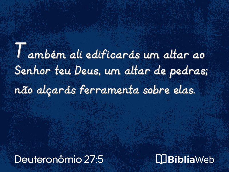 Deuteronômio 27:5 em imagem para compartilhar