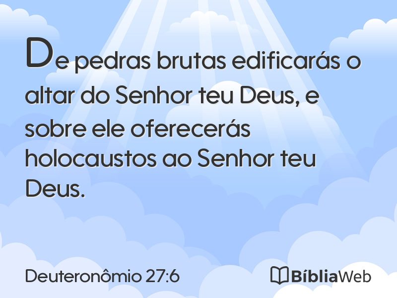 Deuteronômio 27:6 em imagem para compartilhar