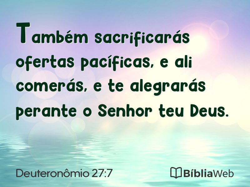 Deuteronômio 27:7 em imagem para compartilhar