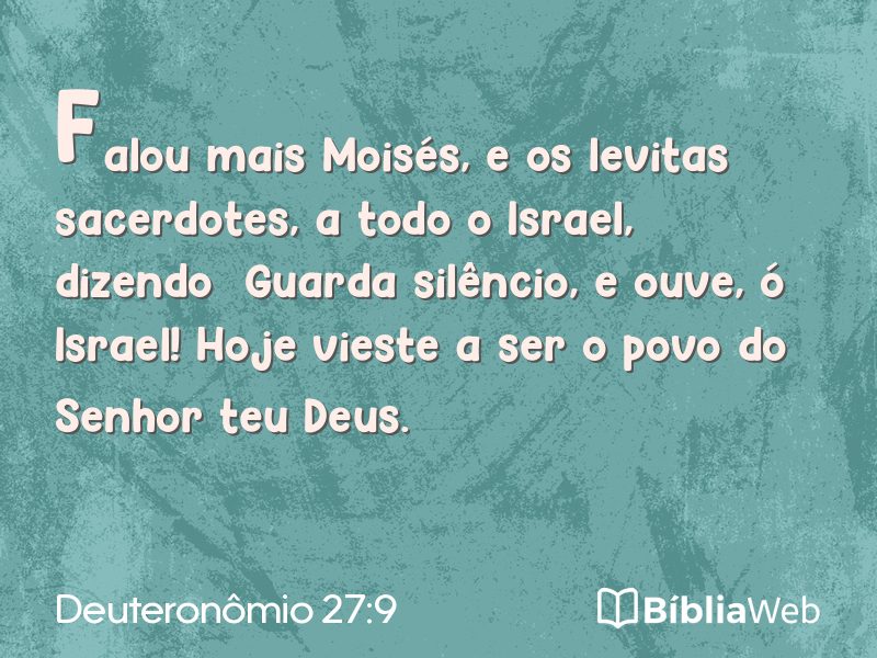 Deuteronômio 27:9 em imagem para compartilhar