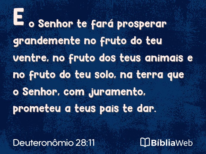 Deuteronômio 28:11 em imagem para compartilhar