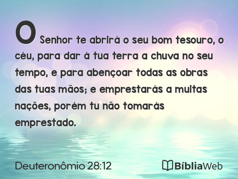 Deuteronômio 28:12 em imagem para compartilhar