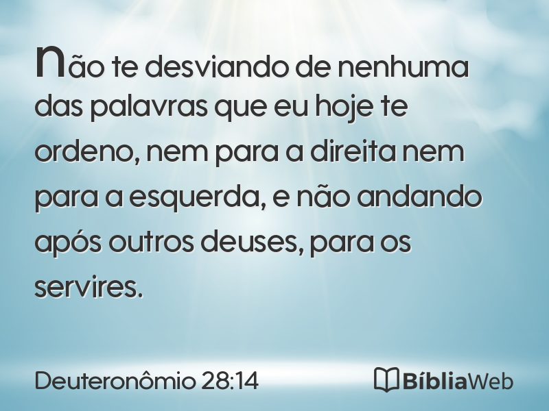 Deuteronômio 28:14 em imagem para compartilhar