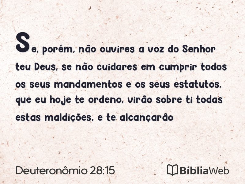 Deuteronômio 28:15 em imagem para compartilhar